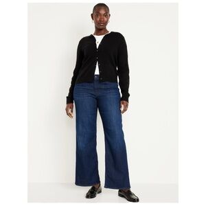 Old Navy High Waisted WOW Wide Leg Jeans in River Dark Wash, Size 10, 732603